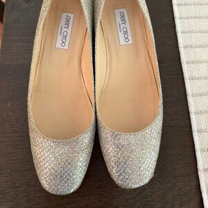 Jimmy Choo Glitter Ballet Flats Size 40